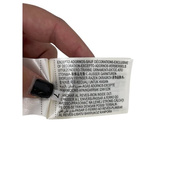 Zara Icons Womens Vest Top XS Ivory Silk Embellished Open Sheer Chiffon NWOT - Picture 8 of 11